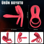 Barry Pro RCT - Şarjlı Uzaktan Kumandalı Çift Motorlu G Nokta Klitoris Uyarıcı Vibratör Titreşimli Testis ve Penis Halkası