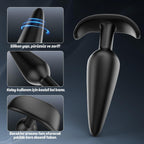 Başlangıç ve İleri Seviye Genişletmek İçin 3 Farklı Boyutta Karo Tabanlı Silikon Anal Plug Set - Siyah