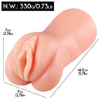 Patricia - Kolay Saklanabilir Cep Boy Titreşimli Isıtmalı Suni Vajina Realistik Mastürbatör 15 CM