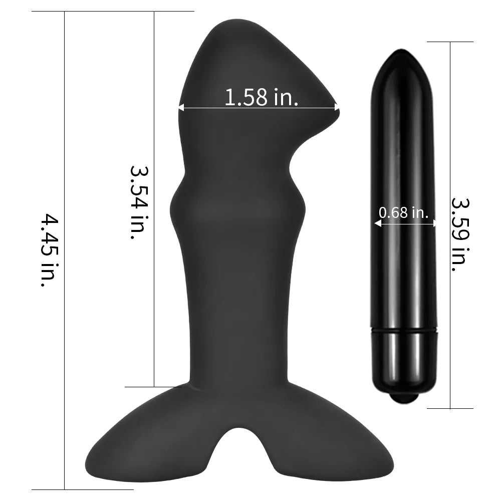 Silicone Prostate Stud - Çıkar Tak Bullet Vibratörlü Prostat Uyarıcı Vibratör Güçlü Titreşimli 10 Fonksiyonlu Silikon Anal Plug