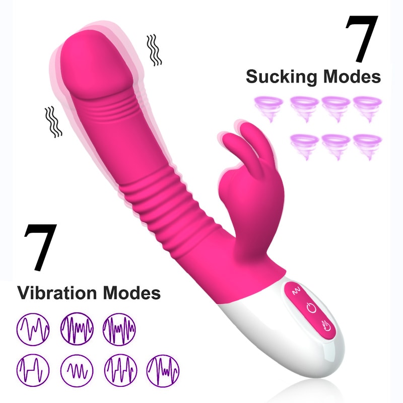 A2 Şarjlı Akıllı Isıtmalı Güçlü Titreşimli G-Spot ve Klitoris Emiş Uyarıcı 2 in 1 Rabbit Vibratör