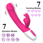 A2 Şarjlı Akıllı Isıtmalı Güçlü Titreşimli G-Spot ve Klitoris Emiş Uyarıcı 2 in 1 Rabbit Vibratör
