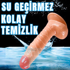 Güçlü Vantuzlu Damarlı Realistik Dildo Gerçekçi Yapay Penis 19x3.6 CM