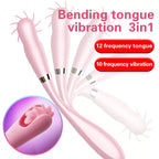 Manyetik Şarjlı Bükülebilir G Spot ve Klitoris Uyarıcı 3 in 1 Dil Vibratör