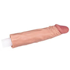 Gerçekçi Doku Penis Büyütücü ve Kalınlaştırıcı 5 CM Uzatmalı Realistik Penis Kılıfı 18 CM