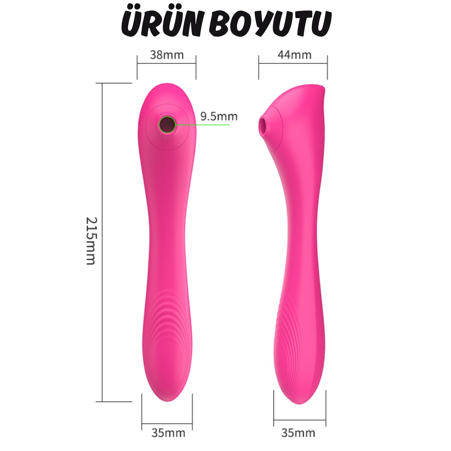 Otomatik Isıtmalı Kıkırdaklı Bükülebilir Klitoris Emiş Güçlü ve G-Spot Uyarıcı Titreşimli 2 in 1 Vibratör