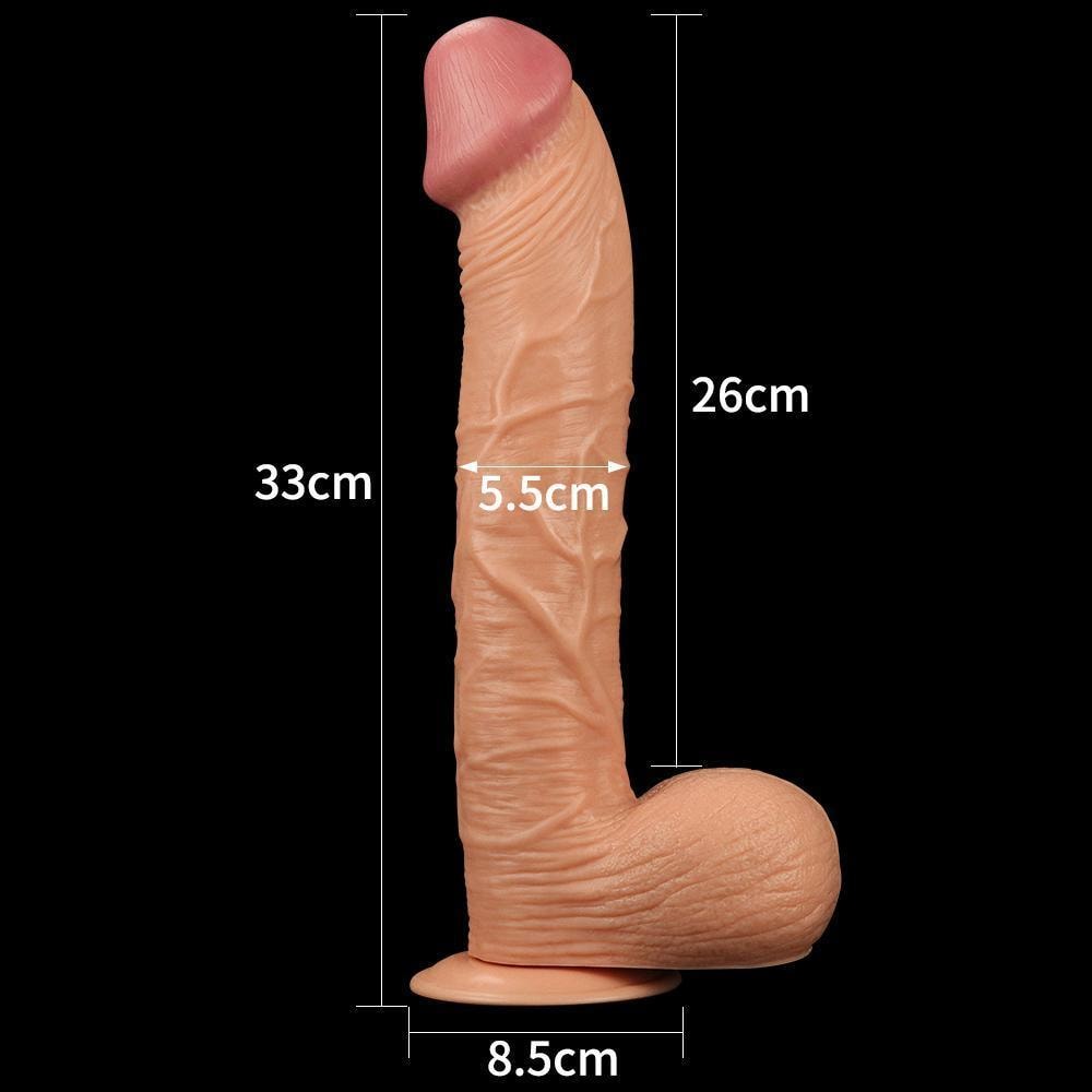 Legendary King Sized - Büyük Boy Kalın Realistik Dildo XXL Size Ekstra Büyük Gerçekçi Yapay Penis 33x5.5 CM
