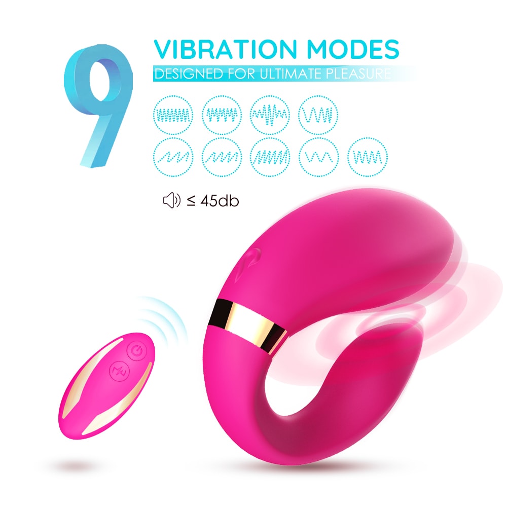 Crescent - Uzaktan Kumandalı İlişki Anında Kullanılabilir Klitoris ve G Spot Uyarıcı 2 in 1 Çift Vibratörü