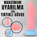 NEON ELITE Glow in the Dark - Karanlıkta Parlayan Tırtıklı Dildo Ultra Yumuşak Realistik Yapay Penis