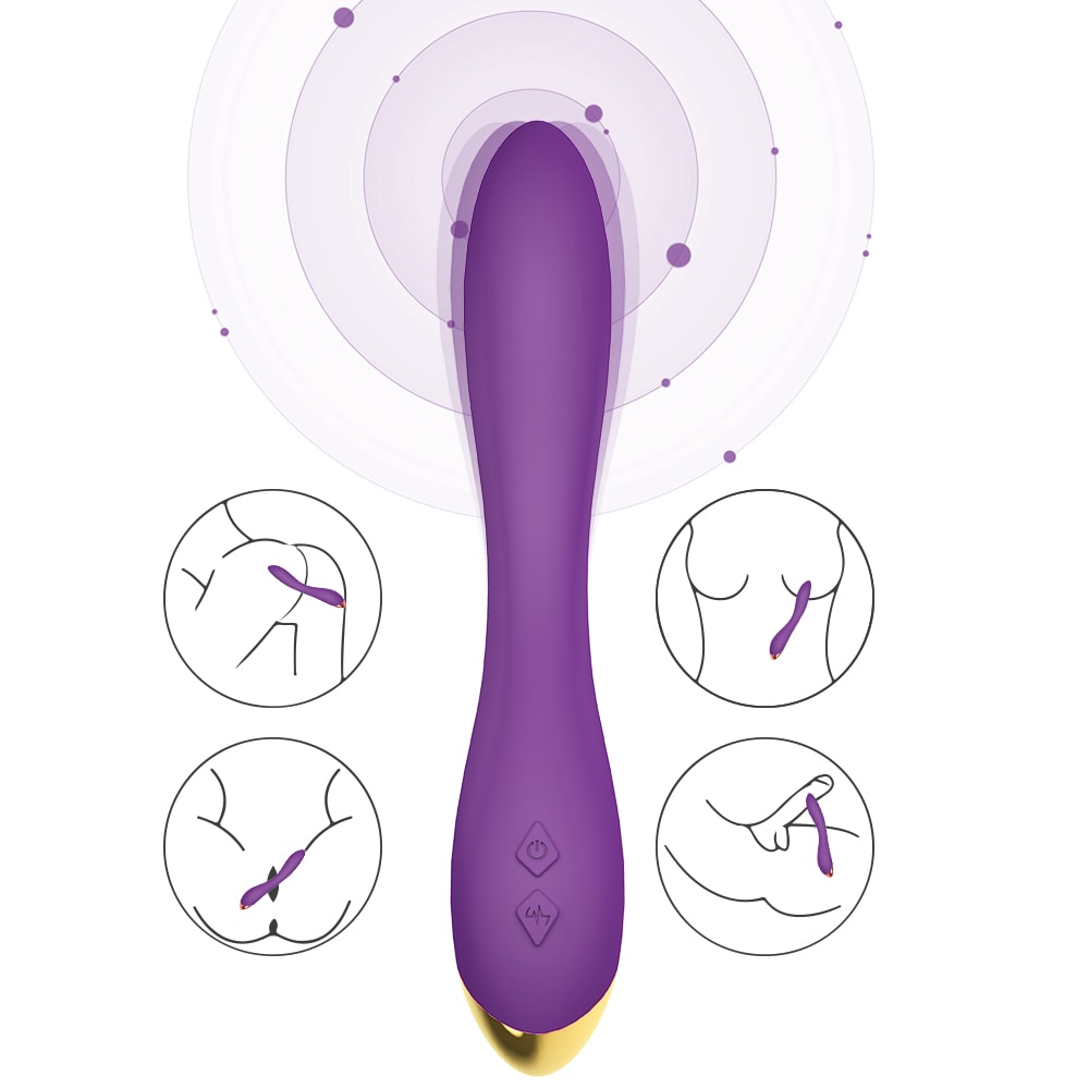 Flamingo - Şarjlı Esnek Yumuşak Doku Eğilebilir G Spot Uyarıcı Vibratör - Mor