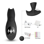 Bat King - Şarjlı Kumandalı 360° Dönme Rotasyonlu ve Güçlü Titreşimli Aynı Anda Perine ve Prostat Uyarıcı Masaj Vibratör