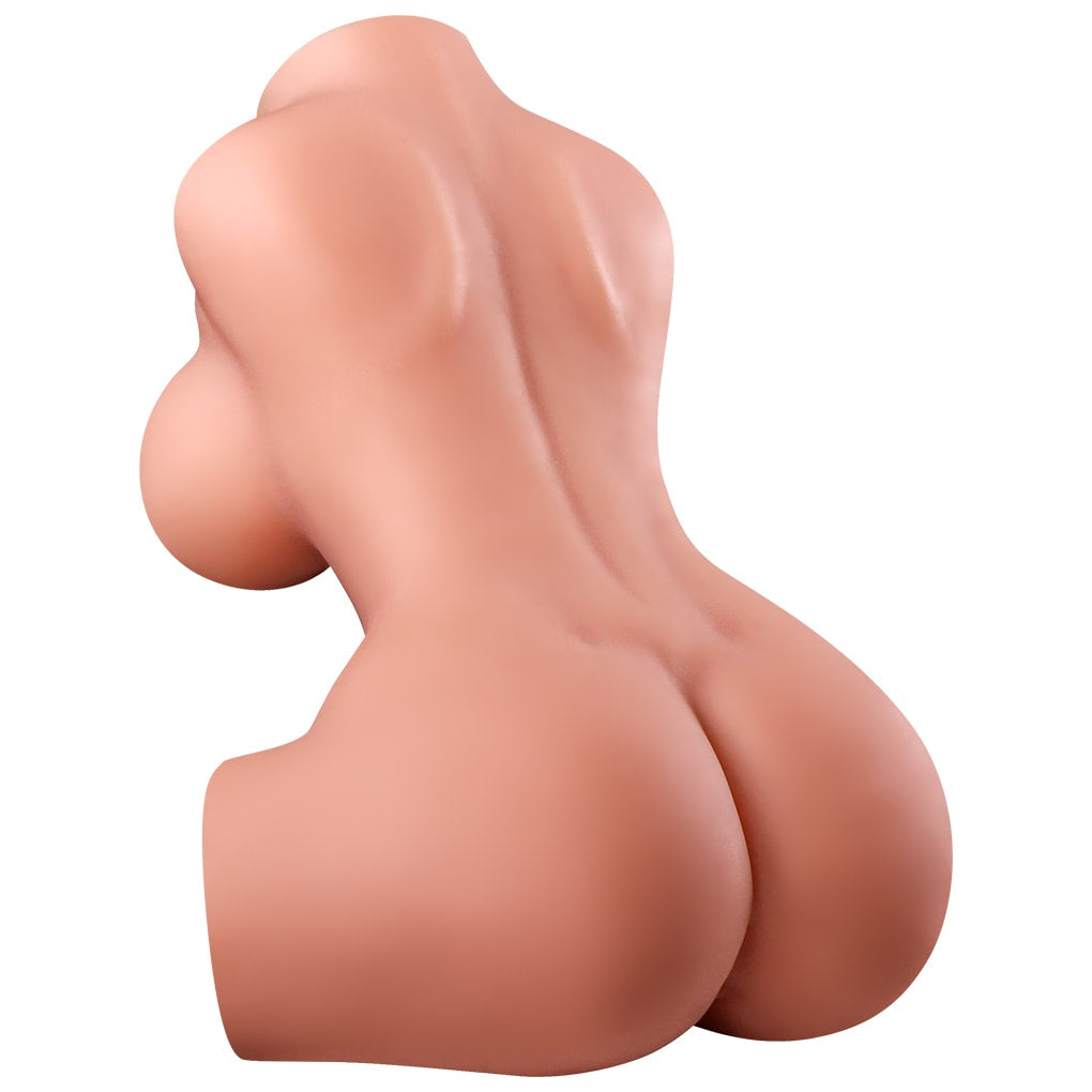 Anya - Realistik Manken Anal Vajina Çift Girişli 2 in 1 Titreşimli Isıtmalı Suni Vajina Mastürbatör 3.1 KG
