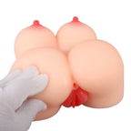 Jessica - Anal Vajina Çift Girişli Titreşimli Isıtmalı Realistik Kalça Göğüs Mastürbatör 2.3 KG