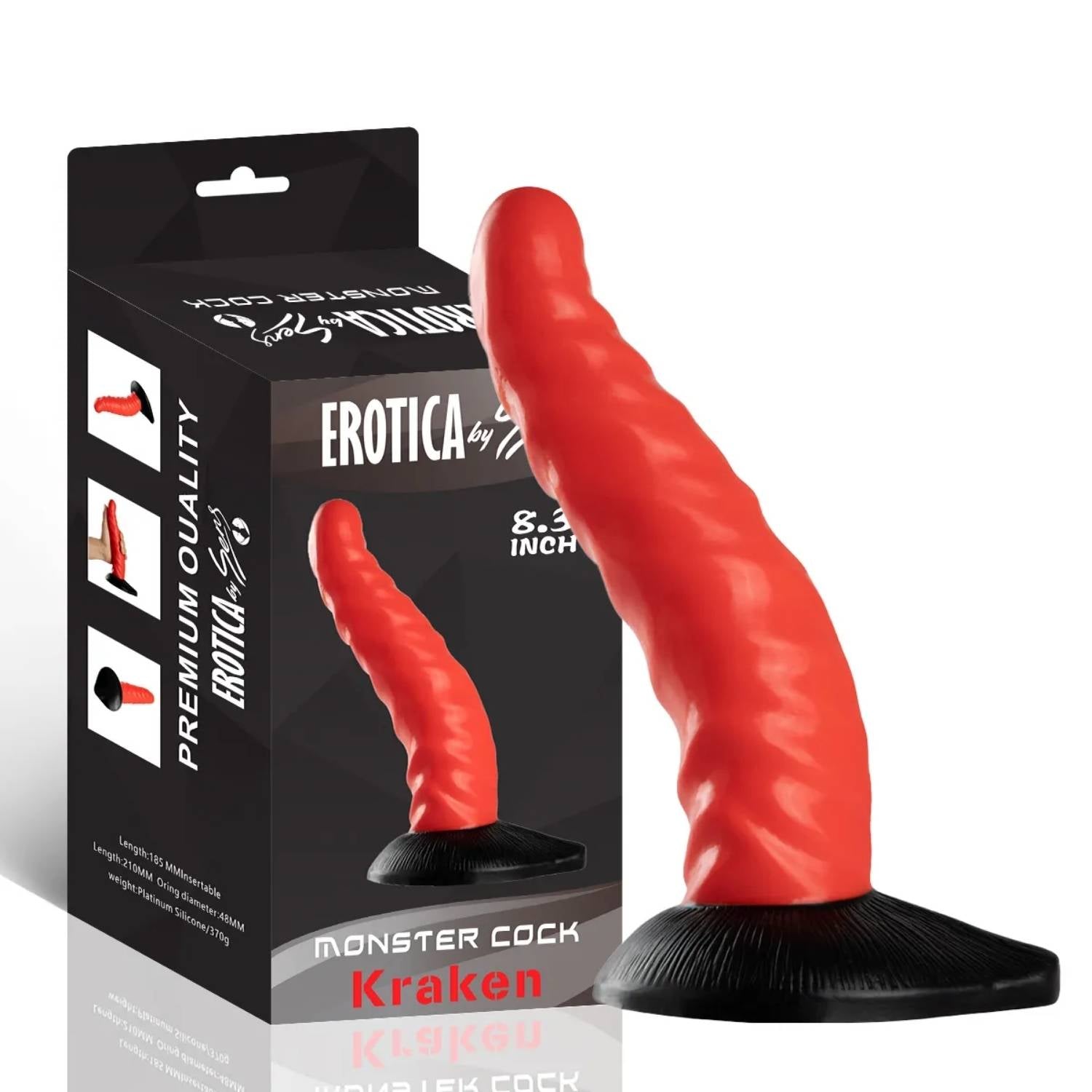 Monster Cock Kraken - Silicone Realistic Animal Dildo Ahtapot Kolu Silikon Gerçekçi Doku Yapay Penis 21x4.8 CM