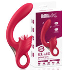 Ellie - Manyetik Şarjlı Aynı Anda Klitoris ve G Spot Uyarıcı Dil Yalama Hareketli Esnek Kavisli Vibratör