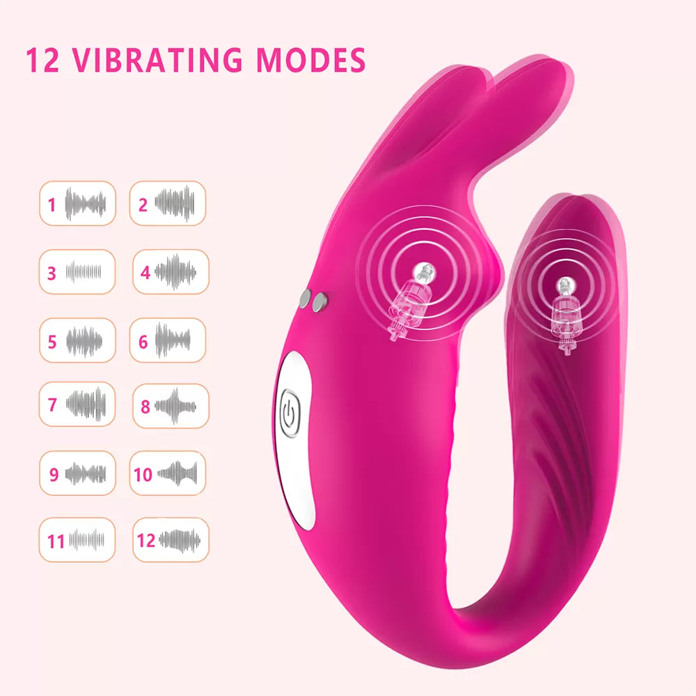 Hera App - Şarjlı Telefon Kontrollü Aynı Anda G Spot ve Klitoris Uyarıcı Sessiz Giyilebilir Rabbit Vibratör