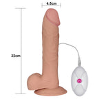 23 CM Titreşimli Ultra Yumuşak Dokulu Belden Bağlamalı Kemerli Realistik Vibratör Penis