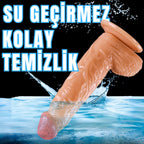Güçlü Vantuzlu Damarlı Kalın Realistik Dildo Gerçekçi Yapay Penis 20x4.3 CM