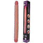 Zach - Sliding Skin Ultra Soft Realistic Double Ended Dildo Hareketli Kayar Deri Çift Katmanlı Çift Taraflı Gerçekçi Yapay Penis 45 CM