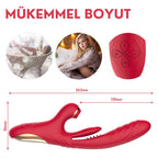 Chicy - Manyetik Şarjlı Titreşimli İleri Geri ve Aşağı Yukarı Dil Hareketli Klitoris Emişli 4 in 1 Vibratör