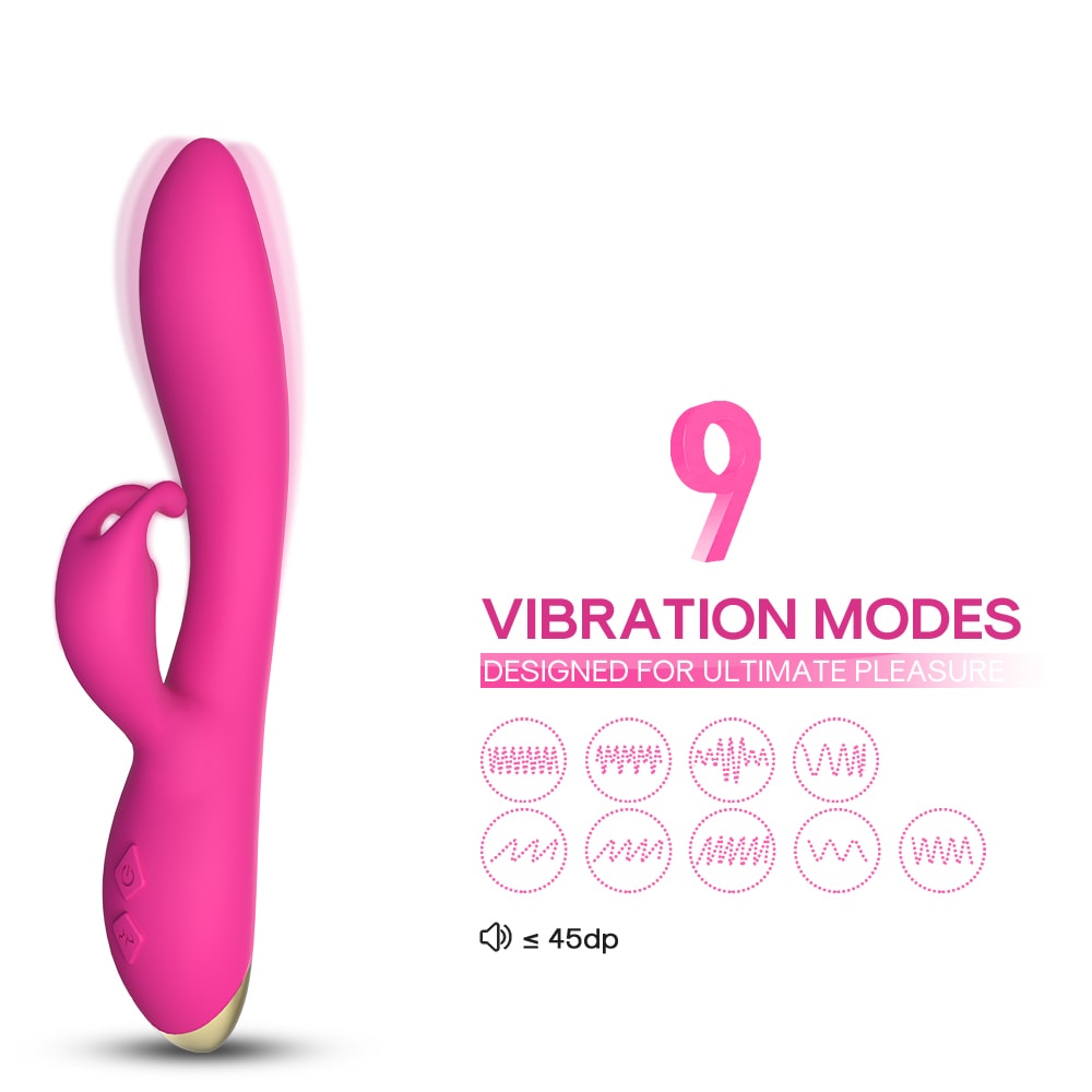 Bonnie - Şarjlı Aynı Anda Klitoris ve G Spot Uyarıcı Eğilebilir Yumuşak Doku Rabbit Vibratör