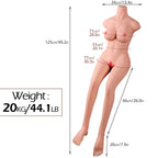 Sarah - Ultra Mega Boy 125 CM Realistik Manken Anal Vajina Çift Girişli İskeletli Isıtmalı Titreşimli Mastürbatör 20 KG