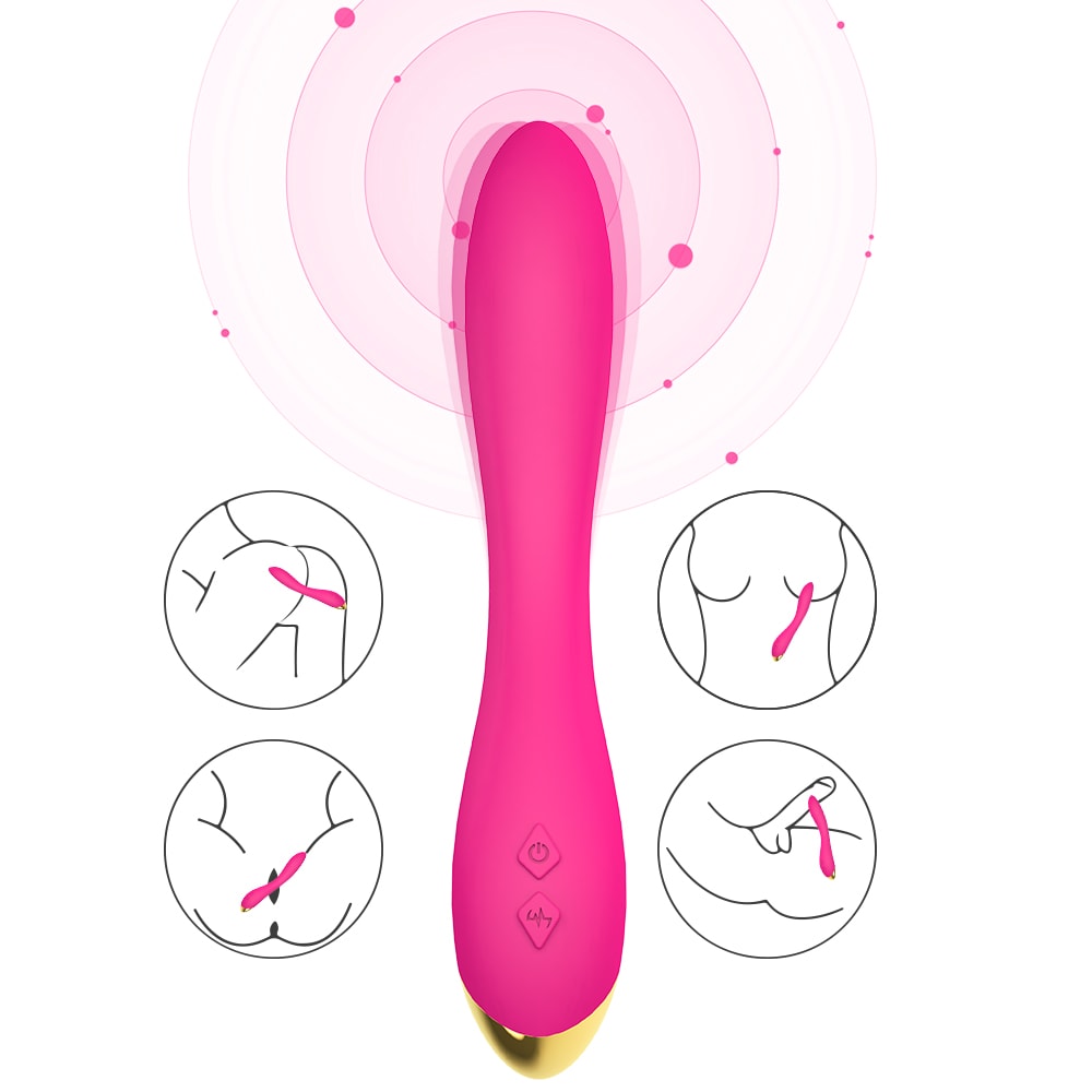 Flamingo - Şarjlı Esnek Yumuşak Doku Eğilebilir G Spot Uyarıcı Vibratör - Pembe