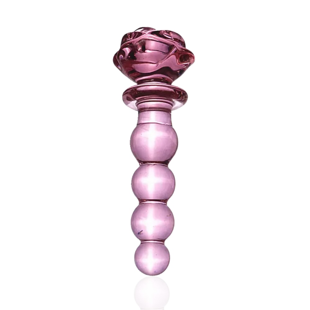 Sıcak Soğuk His Boncuk Beads Kristal Cam Anal Plug Dildo 14 CM