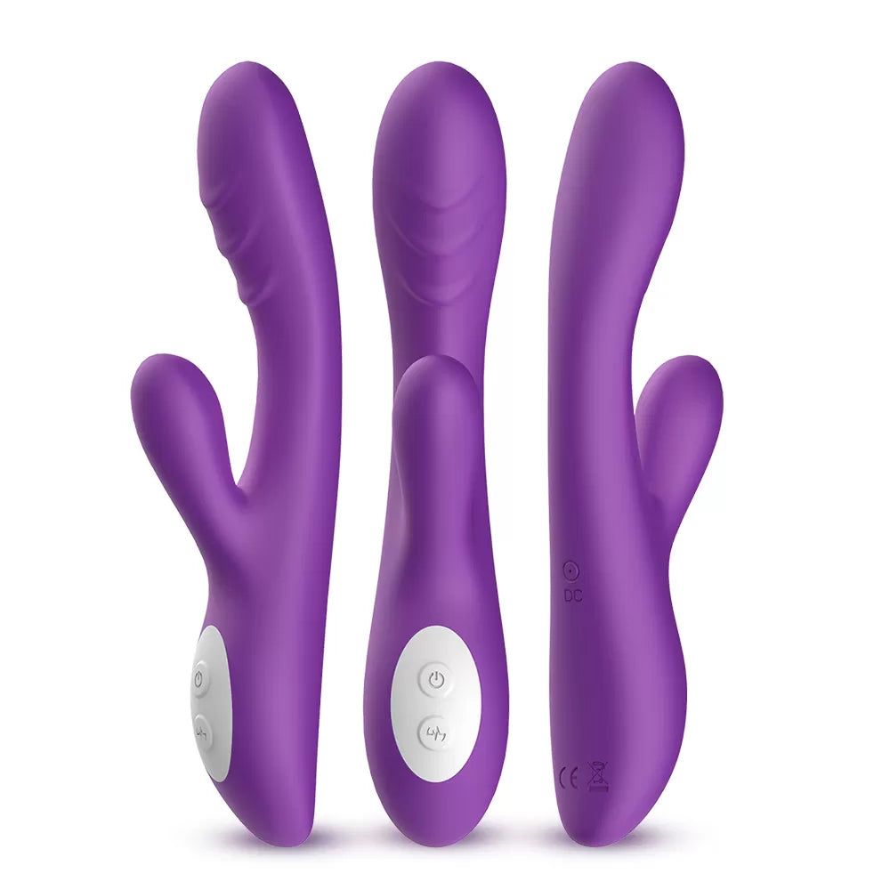 Spark - Şarjlı Isıtmalı Aynı Anda Klitoris ve G Spot Uyarıcı Güçlü Titreşimli 2 in 1 Rabbit Vibratör