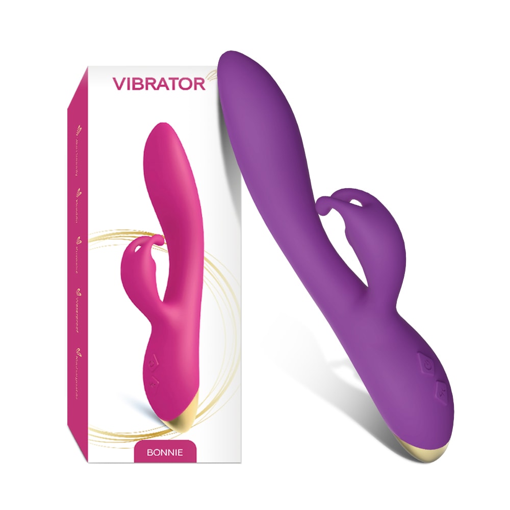 Bonnie - Şarjlı Aynı Anda Klitoris ve G Spot Uyarıcı Eğilebilir Yumuşak Doku Rabbit Vibratör