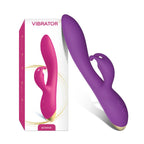 Bonnie - Şarjlı Aynı Anda Klitoris ve G Spot Uyarıcı Eğilebilir Yumuşak Doku Rabbit Vibratör