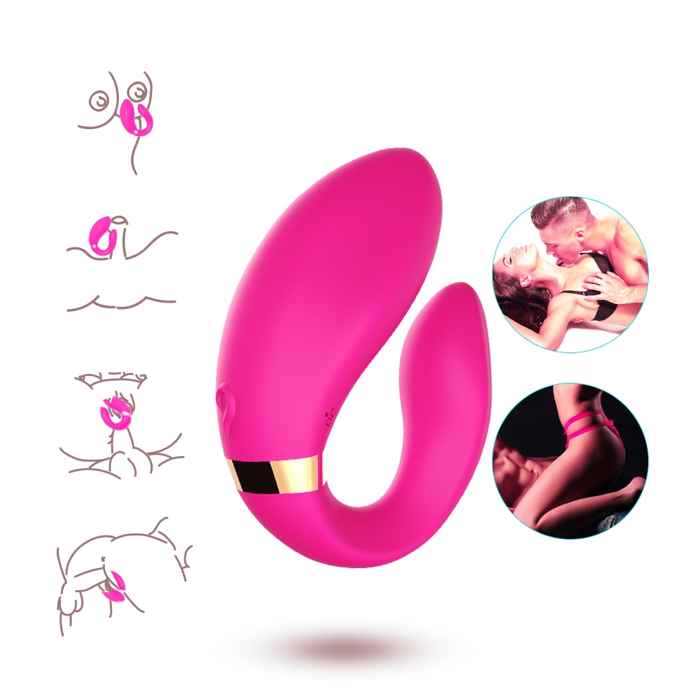 Crescent - Uzaktan Kumandalı İlişki Anında Kullanılabilir Klitoris ve G Spot Uyarıcı 2 in 1 Çift Vibratörü