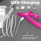 Lord Rabbit - Şarjlı Aynı Anda G Nokta ve Klitoris Uyarıcı Vibratör Strapless Strapon 2 in 1 Rabbit Vibratör