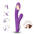 Spark - Şarjlı Isıtmalı Aynı Anda Klitoris ve G Spot Uyarıcı Güçlü Titreşimli 2 in 1 Rabbit Vibratör