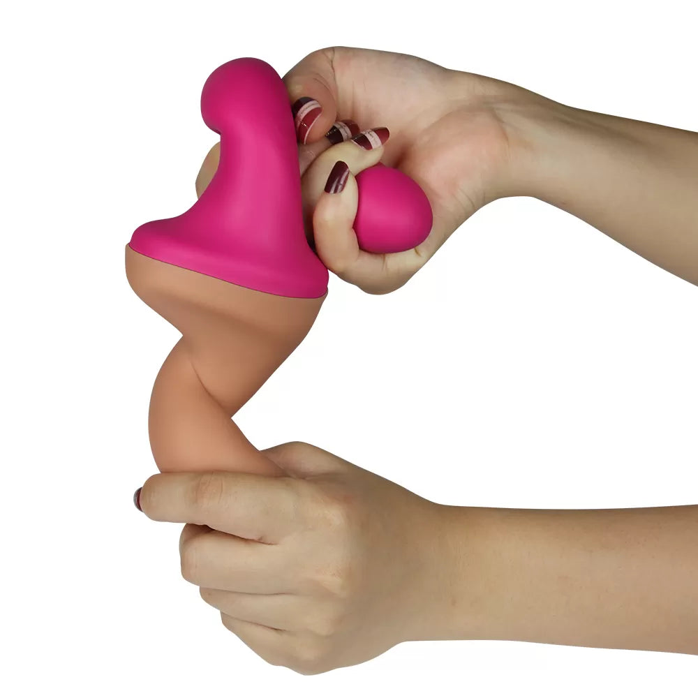 Holy Dong - Ultra Yumuşak Doku Çok Esnek Çift Taraflı Realistik Silikon Double Dildo Gerçeki Yapay Penis 32 CM