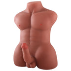 Grayson - Anal Girişli 16 CM Yapay Penis Erkek Zenci Realistik Manken Yarım Vücut Dildo