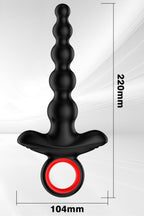 Şarjlı Tutma Aparatlı Anal Beads Eğilebilir Çift Motorlu Güçlü Titreşimli Boncuk Anal Vibratör