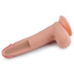 Çift Katmanlı Yumuşak Doku Realistik Dildo Silikon Gerçekçi Yapay Penis 20x3.5 CM