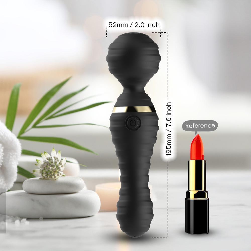 Freexa - Şarjlı 360° Esnek Başlı Vibratör Magic Wand Massager Çok Sessiz Masaj Aleti