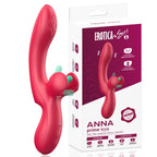 PRIME TOYS Anna Şarjlı 2 in 1 Klitoris G Nokta Uyarıcı Titreşimli Çırpma Hareketli Kavisli Vibratör