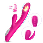 Spark - Şarjlı Isıtmalı Aynı Anda Klitoris ve G Spot Uyarıcı Güçlü Titreşimli 2 in 1 Rabbit Vibratör