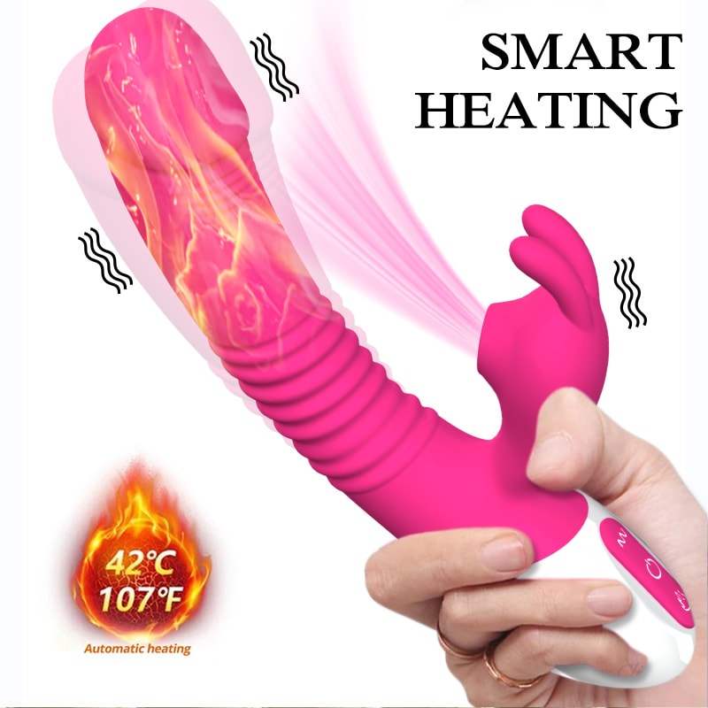 A2 Şarjlı Akıllı Isıtmalı Güçlü Titreşimli G-Spot ve Klitoris Emiş Uyarıcı 2 in 1 Rabbit Vibratör