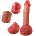 Luke - Ultra Yumuşak Dokulu Realistik Dildo Çift Katmanlı Silikon Gerçekçi Yapay Penis 20x4.2 CM