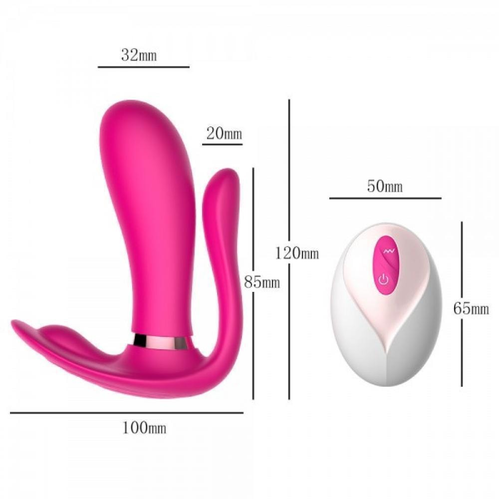 Massager - Şarjlı Isıtmalı Kablosuz Kumandalı Anal Vajina Klitoris Uyarıcı Giyilebilir 3 in 1 Panty Vibratör