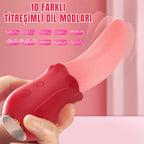 PRIME TOYS Vicky Şarjlı Klitoris Uyarıcı Titreşimli ve Hareketli Sessiz Mini Gerçekçi Dil Vibratör
