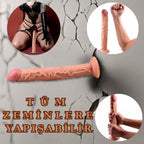 Realistik Dokuda Damarlı Dildo Testissiz Büyük Boy Gerçekçi Yapay Penis 35x4.8 CM