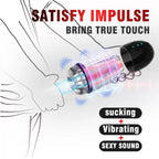 Masterbator - Şarjlı İnleme Sesli Titreşimli ve Emiş Güçlü Penis Pompası Suni Vajina Tam Otomatik Mastürbatör