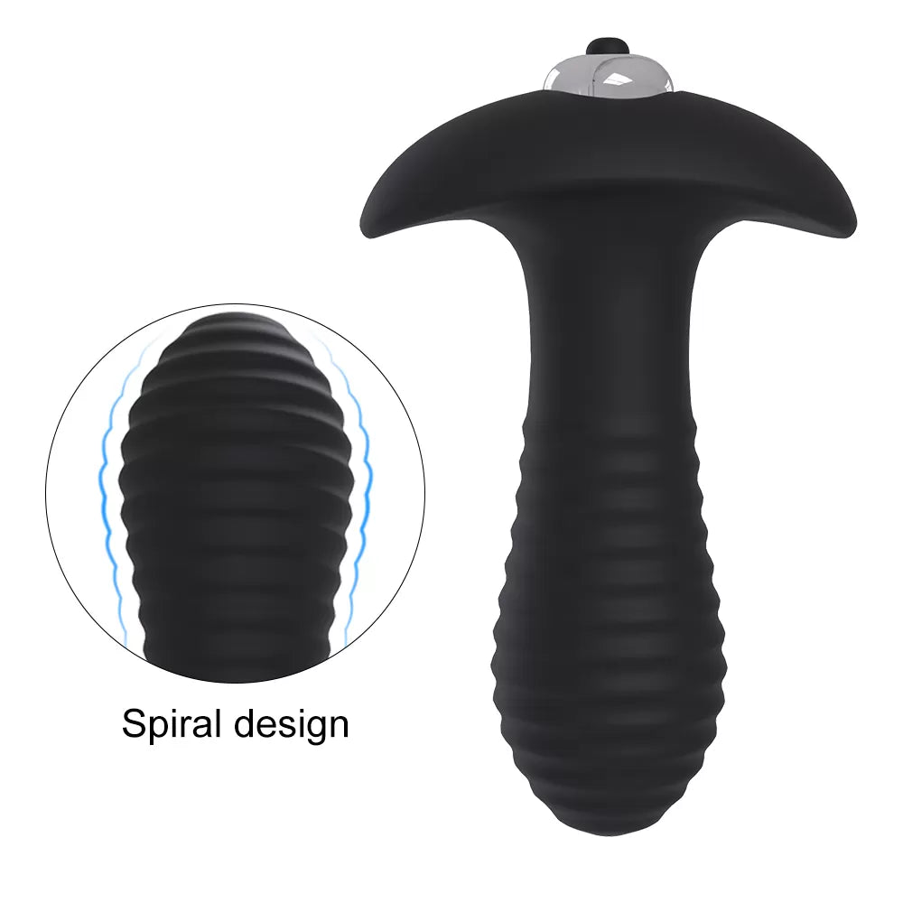 Spiral - Çıkar Tak Bullet Vibratörlü Güçlü Titreşimli 1 Fonksiyonlu Silikon Anal Plug