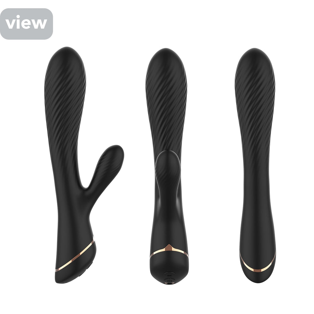 Spiry - Manyeitk Şarjlı Tırtıklı Yüzey Esnek Yapı G Nokta ve Klitoris Uyarıcı 2 in 1 Rabbit Vibratör