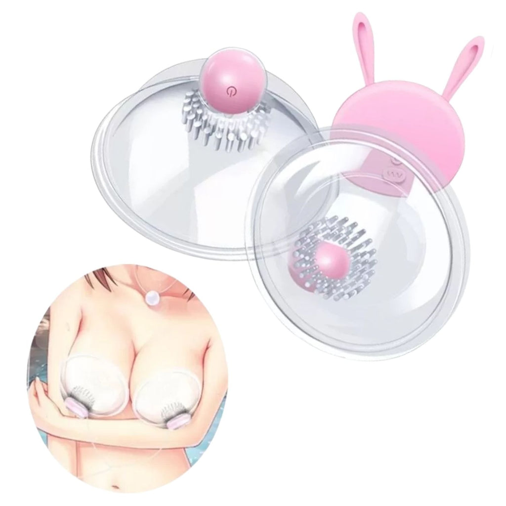 Bunny - Uzaktan Kumandalı Göğüs ve Klitoris Uyarıcı 2 in 1 Titreşimli Vibratör
